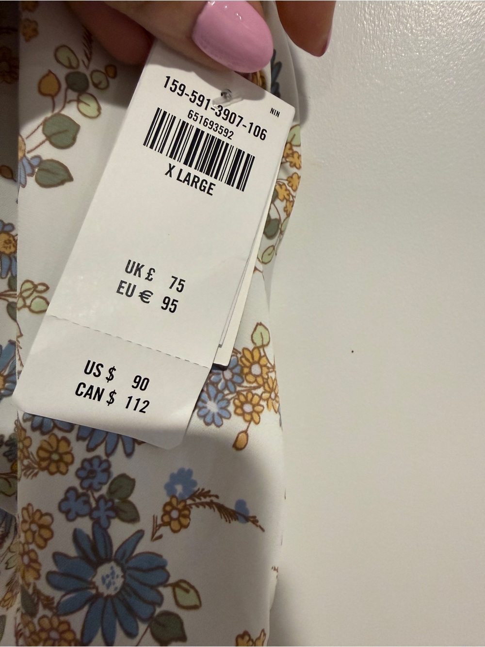 Abercrombie & Fitch Floral Tie Front Midi Dress Women's XL NWT Cottagecore - Picture 7 of 13